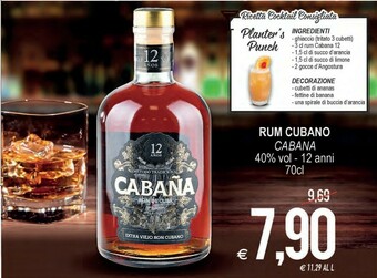 MD Discount Cabana rum cubano 12 anni 70 cl offerta