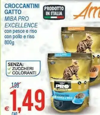 MD Discount Miba pro excellence croccantini con pesce e riso/ con pollo e riso 800 g offerta