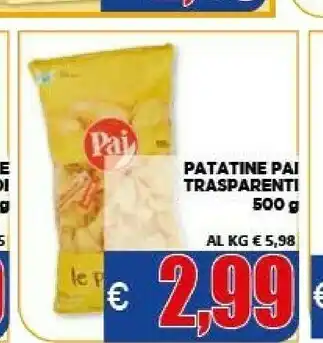 Vivo Supermercati Patatine trasparenti offerta
