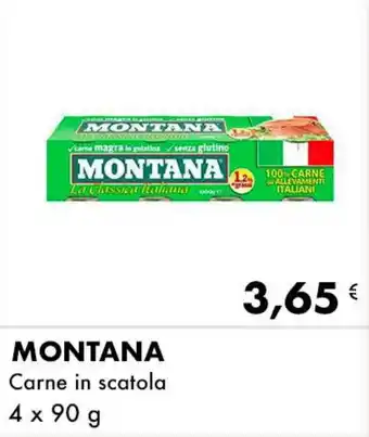 Iper Tosano MONTANA Carne in scatola 4 x 90 g offerta