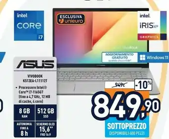 Unieuro Vivobook k513ea l11112t offerta