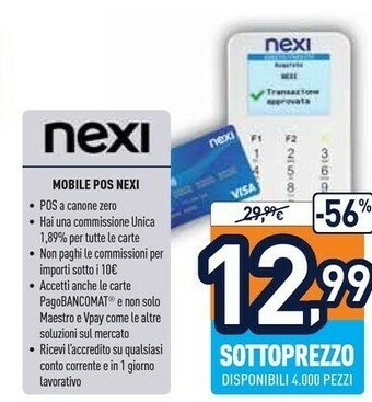 Unieuro Nexi mobile pos offerta