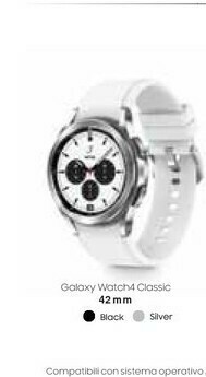 Unieuro Galaxy watch4 classic 3,05 cm (1.2") 42 mm samoled argento gps (satellitare) offerta