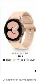 Unieuro Galaxy watch4 3,05 cm (1.2") 40 mm samoled nero gps (satellitare) offerta