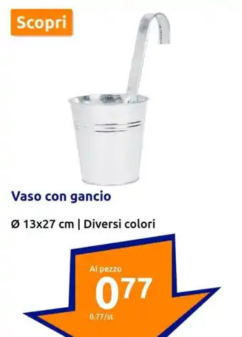 Action Vaso con gancio Ø 13x27 cm | Diversi colori offerta
