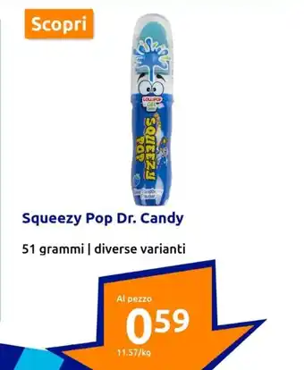 Action Squeezy Pop Dr. Candy 51 grammi | diverse varianti offerta