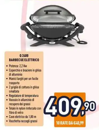 Unieuro Q 2400 BARBECUE ELETTRICO offerta