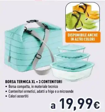 Unieuro BORSA TERMICA XL +3 CONTENITORI offerta