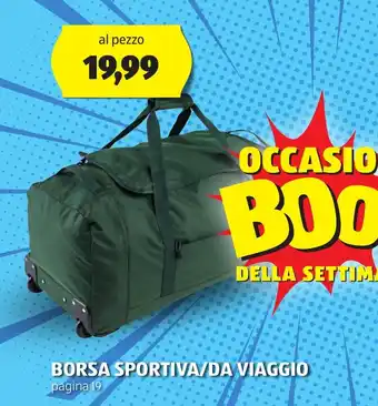 ALDI BORSA SPORTIVA/DA VIAGGIO offerta