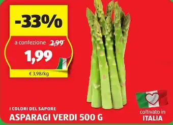 ALDI I COLORI DEL SAPORE ASPARAGI VERDI 500 G offerta