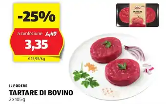 ALDI IL PODERE TARTARE DI BOVINO 2 x 105 g offerta