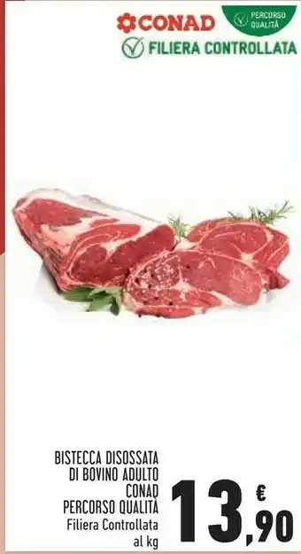 Conad City Conad bistecca disossata di bovino adulto offerta