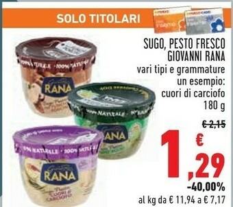 Conad City Giovanni rana pesto fresco offerta
