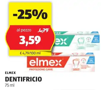 ALDI ELMEX DENTIFRICIO 75 ml offerta