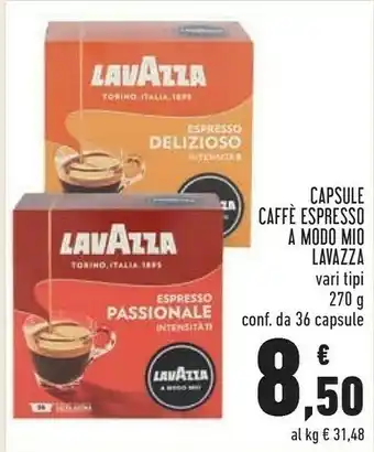 Conad City Capsule caffe espresso a modo mio passionale offerta