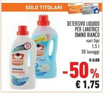 Conad City Omino bianco detersivo liquido per lavatrice offerta