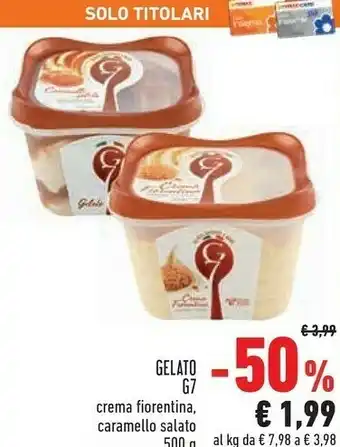 Conad Superstore G7 gelato crema fiorentina/caramello salato offerta