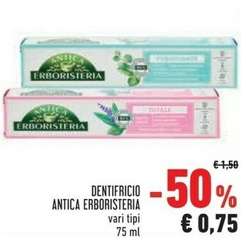 Conad Superstore Antica erboristeria dentifricio 75 ml offerta