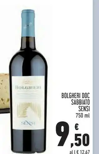 Conad Superstore Bolgheri doc sabbiato 750 ml offerta