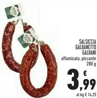 Conad Superstore Salsiccia galbanetto offerta