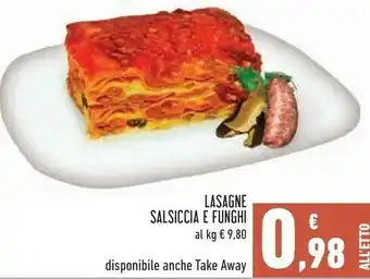 Conad Superstore Lasagne salsiccia e funghi offerta