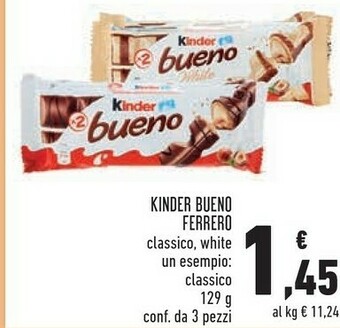 Conad Superstore Kinder bueno 129 g(ml) offerta