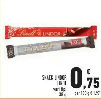 Conad Superstore Lindor latte barretta 38 g(ml) offerta