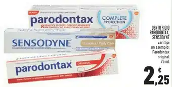 Conad Superstore Parodontax dentifricio original 75 ml offerta