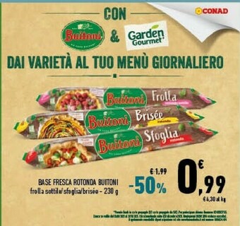 Conad La sfoglia rotonda 230 g(ml) offerta