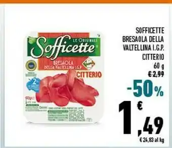 Conad Sofficette bresaola della valtellina igp offerta