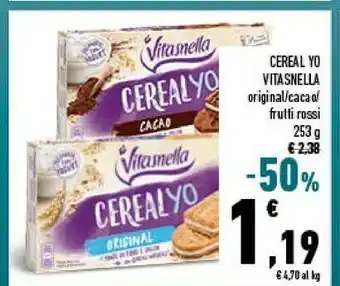 Conad Cereal-yo cacao con fermenti vivi e fibre 253 g(ml) offerta