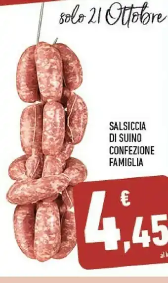 Conad Conad salsiccia di suino cofezione offerta
