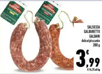 Conad Salsiccia galbanetto offerta