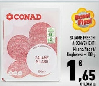 Conad Conad - salame milano freschi & convenienti 100 g(ml) offerta