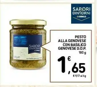 Conad Conad - pesto alla genovese con basilico genovese dop sapori e dintorni 180 g(ml) offerta