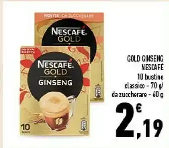 Conad Nescafè - gold ginseng da zuccherare 60 g(ml) offerta