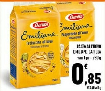 Conad Emiliane fettuccine all'uovo 250 g(ml) offerta