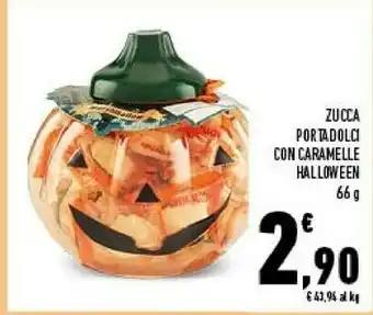 Conad Zucca portadolci con caramelle halloween offerta