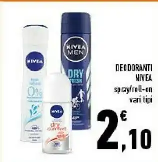Conad Pure & natural deodorante spray 150ml offerta