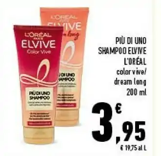 Conad Elvive shampoo piu di uno offerta