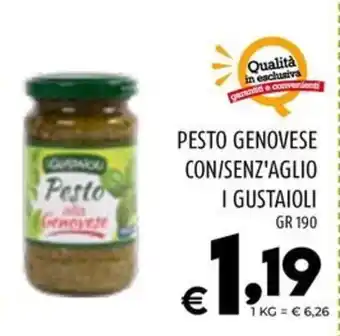 Il Centesimo PESTO GENOVESE CON/SENZ'AGLIO I GUSTAIOLI GR 190 offerta