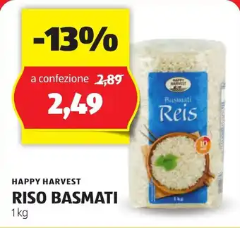 ALDI HAPPY HARVEST RISO BASMATI 1 kg offerta