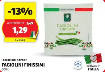 ALDI I COLORI DEL SAPORE FAGIOLINI FINISSIMI 600 g offerta