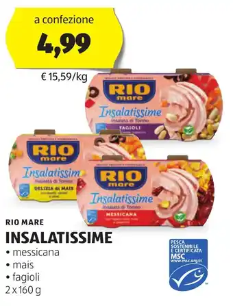 ALDI RIO MARE INSALATISSIME 2 x 160 g offerta