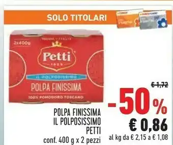 Conad Polpa finissima bio 400 g(ml) offerta
