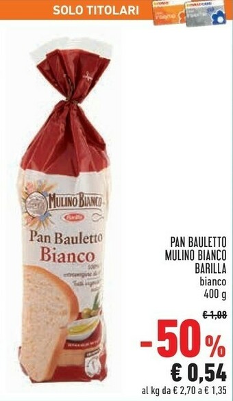 Conad Mulino bianco pan bauletto offerta