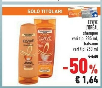 Conad Elvive shampoo offerta
