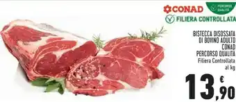 Conad Conad percorso qualità bistecca disossata di bovino adulto offerta