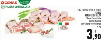 Conad Conad percorso qualità fusi/sovracosce di pollo offerta