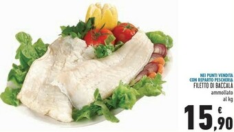 Conad Filetto di baccalà ammollato offerta